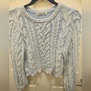 Arizona Jean Co knitted cropped sweater - baby blue